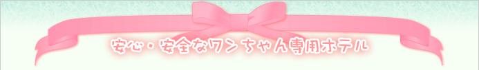 安心・安全なワンちゃん専用ホテル